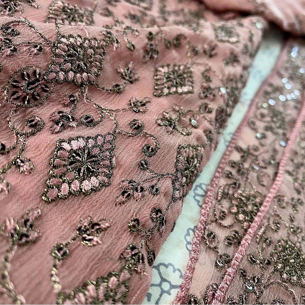 NEW Sequin Embellished Chiffon Salwar Kameez - Picture 9 of 12